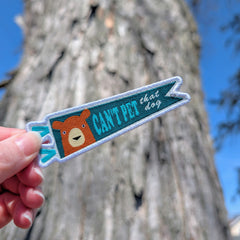 Can't Pet That Dog iron-on patch