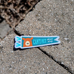 Can't Pet That Dog iron-on patch