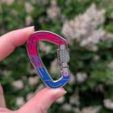 Bi Carabiner hard enamel pin