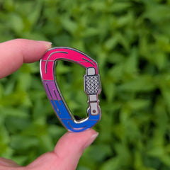 Bi Carabiner hard enamel pin
