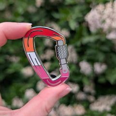 Lesbian Carabiner hard enamel pin