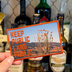 Keep Public Land Public iron-on patch