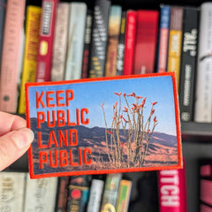 Keep Public Land Public iron-on patch